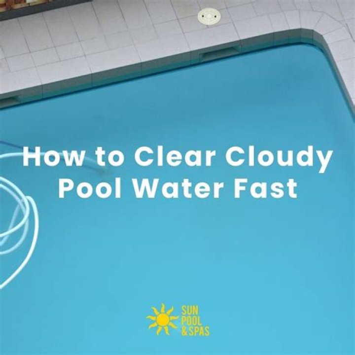 How do I get the cloudiness out of my pool?