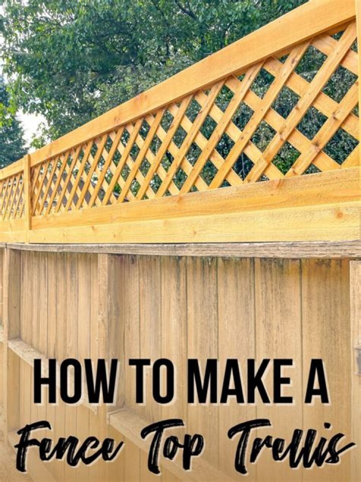How do you attach a trellis to the top of a fence?