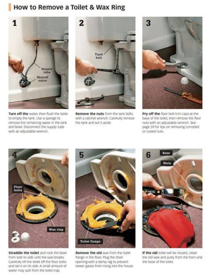 How do you get wax out of a toilet?