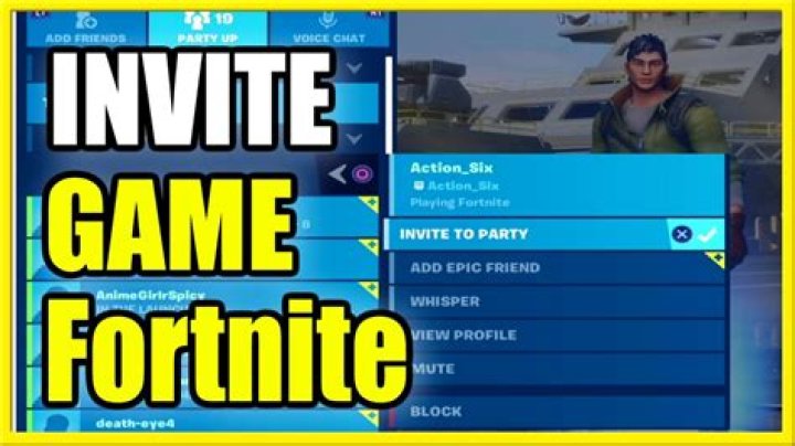 How do you send a game invite to fortnite on ps4?
