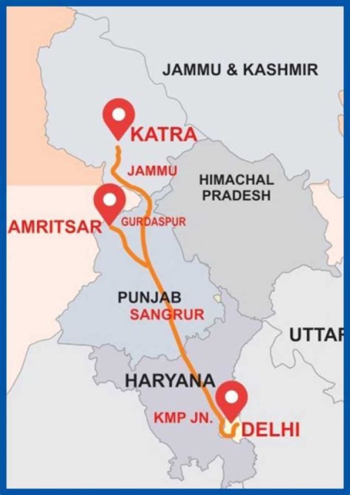 How far is Jammu from Delhi?