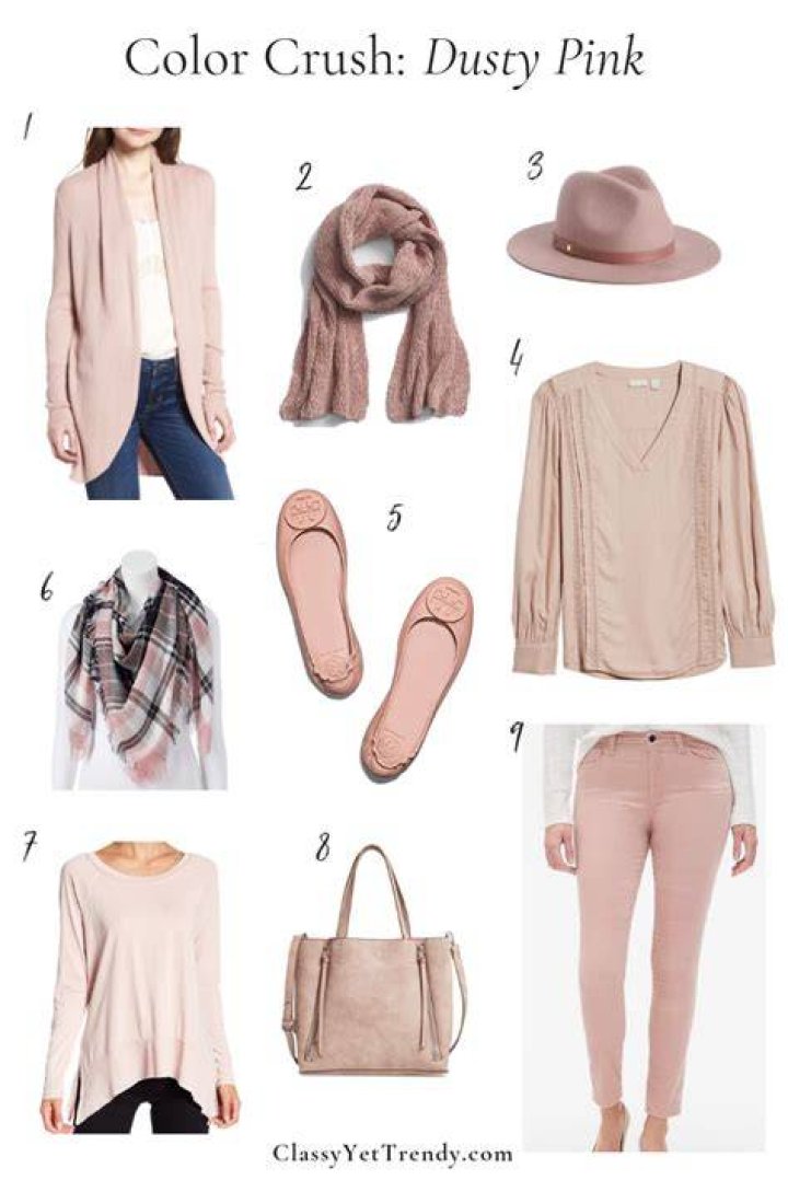 What Colours go well with dusty pink?