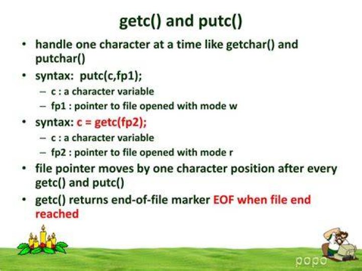 What is GETC in C?