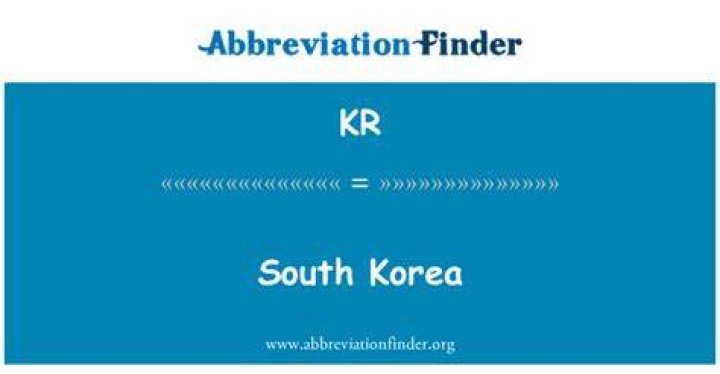 What is the abbreviation for South Korea?