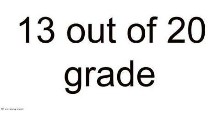 What is the grade for 13 out of 20?