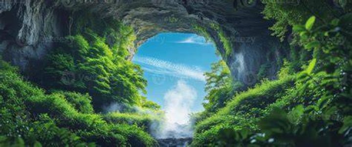 Why is the water flowing out of this cave colored white?